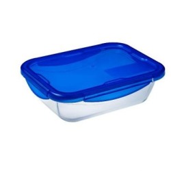 Plat rectangulaire Cook & Go 0,8L av couvercle plastique