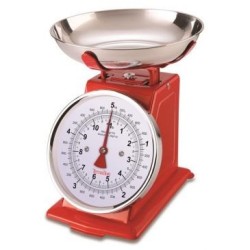 Balance mécanique 5kg rétro rouge tradition 500