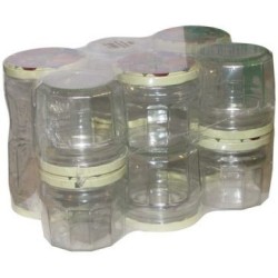 Pack 12 confituriers 340ml couvercle décor fruits