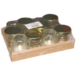 Pack 12 confituriers 44ml couvercle doré