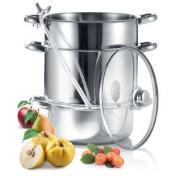 Extracteur de jus 26 cm en inox + couvercle en verre