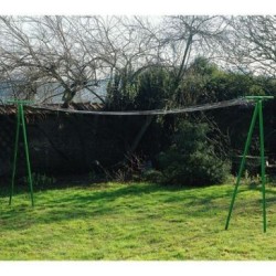 Séchoir de jardin en T corde à linge 40m