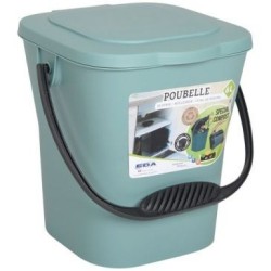 Seau compost 6l vert eucalyptus avec couvercle