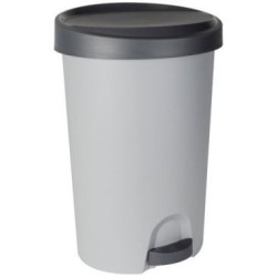 Poubelle à pédale Stepy 27l gris béton / anthracite