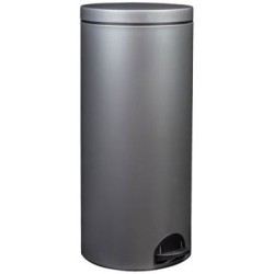 Poubelle Elora 30l gris métal