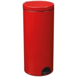 Poubelle Elora 30l rouge mat lisse