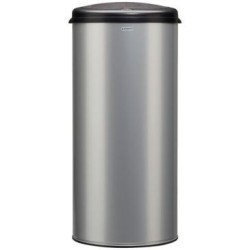 Poubelle Handtouch 45l gris métal 9006 tête noire