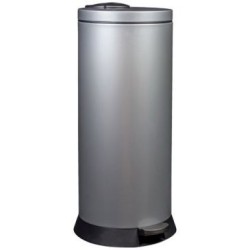 Poubelle Magic 30l gris métal