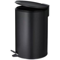 Poubelle 12l mats 38cm métal noir