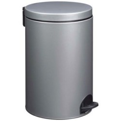 Poubelle Sania 20l gris métal