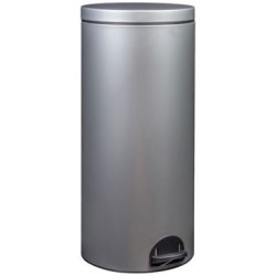 Poubelle Sania 30l gris métal