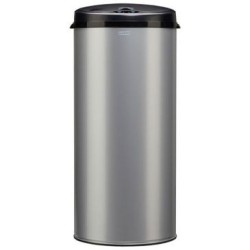 Poubelle Sensitive 45l gris métal 9006 tête noire