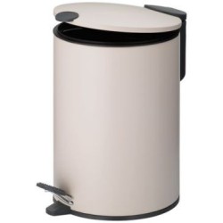 Poubelle 3l mats 23cm métal beige