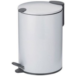 Poubelle mats 3L métal blanc