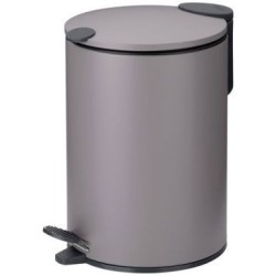 Poubelle 3l mats 23cm métal gris clair