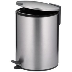 Poubelle 5l mats 27cm inox mat