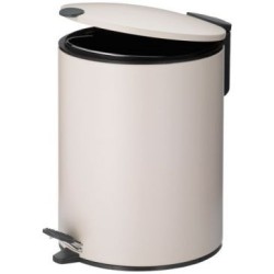 Poubelle 5l mats 27cm métal beige