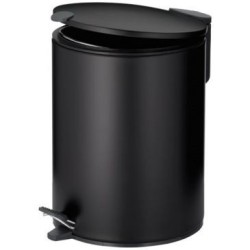 Poubelle 5l mats 27cm métal noir