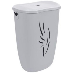 Coffre à linge Flora 40l gris béton