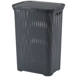 Corbeille linge brasilia anthracite 43,5x33,5x60 cm