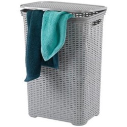 Corbeille linge brasilia gris 43,5x33,5x60 cm