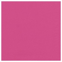 Serviette ouate 33x33cm 3 plis x20 fuschia