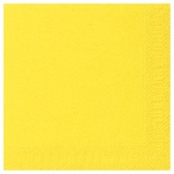 Serviette ouate 33x33cm 3 plis x20 jaune