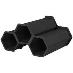 Mini cave 3 bouteilles emboîtable gris anthracite