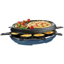 Raclette 8 personnes Colormania grill crêpière bleu acier