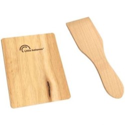 Set 4 spatules bois et 4 plaques