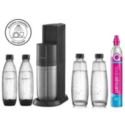 Machine a gazéifier duo noir pack 4 bouteilles