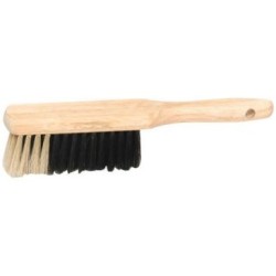 Balayette bois nature soie blanche/noire