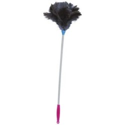 Plumeau plumes autruche 70cm manche bois