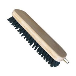 Brosse habit L:180mm droite bois brut soie noire