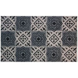 Tapis coco naturel carreaux ciment 45x75cm