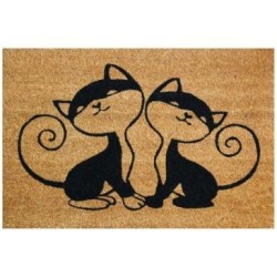 Tapis coco naturel chats 40x60cm