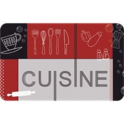 Decor de cuisine cuisine rouge noir 50x80 cm