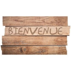 Boston découpe planche bienvenue brun 40x70 cm