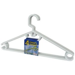 Cintre adulte plastique x4 42cm gain de place