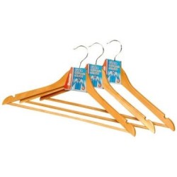 Cintre bois col galbé verni 43cm