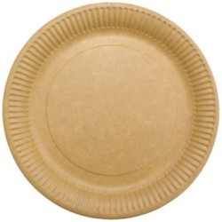Assiettes carton kraft lamination bio 18cm x50