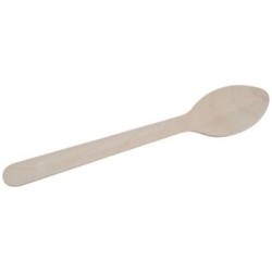 cuillere en bois de bouleau reutilisable x10