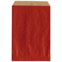 Sachet kraft rouge 18x35cm