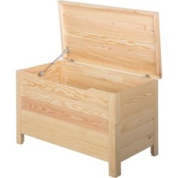Coffre de rangement pin massif chainette