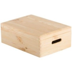 Caisse de rangement en pin massif 40x30x14cm