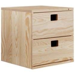 Cube 2 tiroirs dinamic 36.2x36.2x33cm