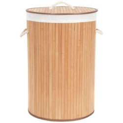 Panier à linge rond en bambou