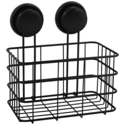 Panier de douche Milady avec ventouses noir