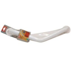 Barre d'appui coudée 135° 265x265mm alu époxy blanc