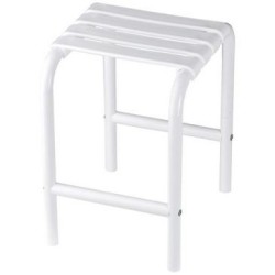 Tabouret de douche polypro/alu époxy blanc